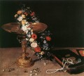花の花輪と黄金のタッツァのある静物画 ヤン・ブリューゲル（長老）